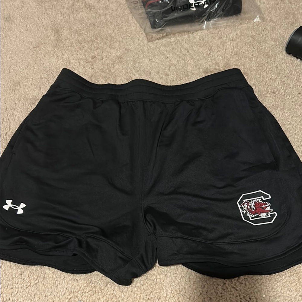 Under Armour Black Sports Shorts with Logo